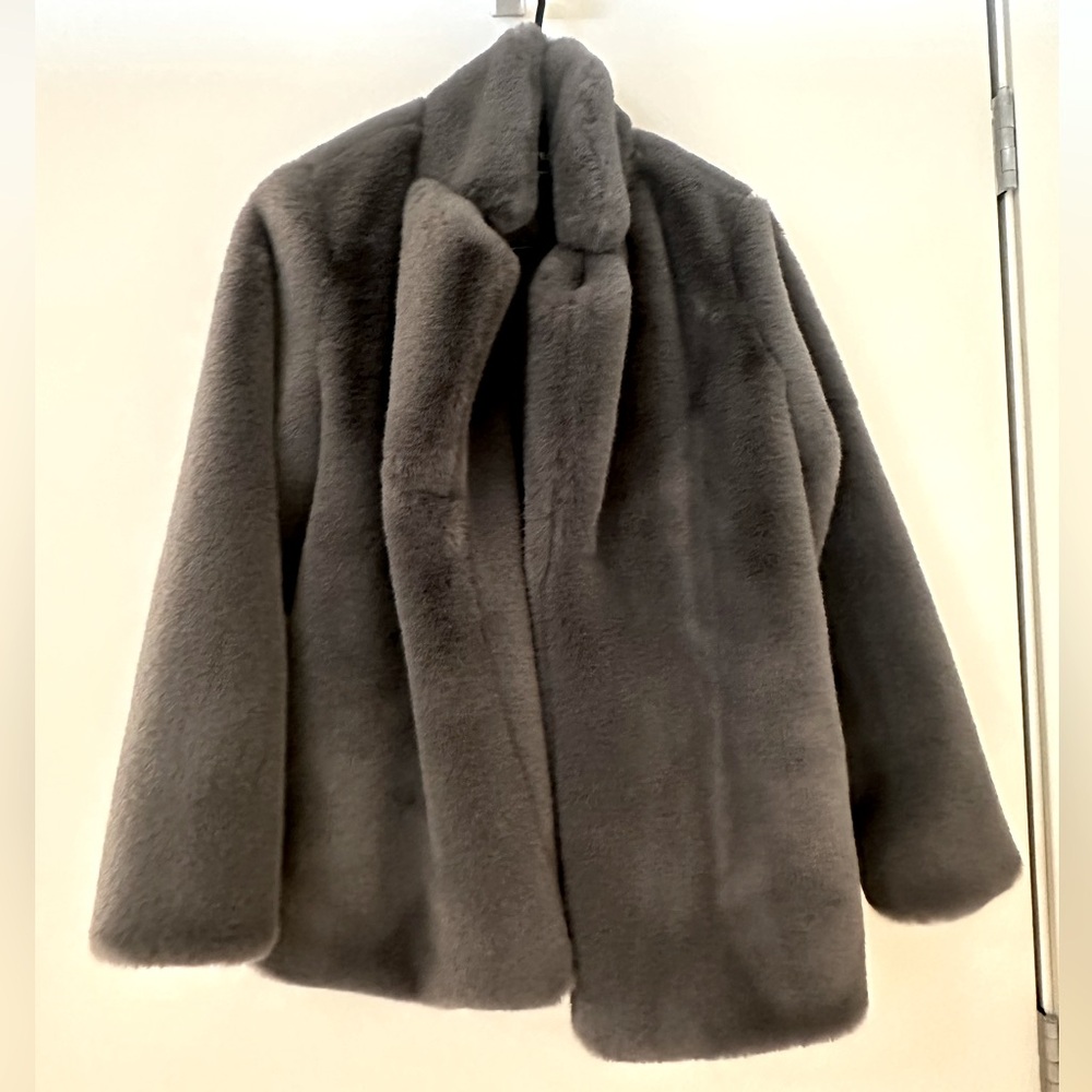 Gray Faux Fur Kittenish Coat